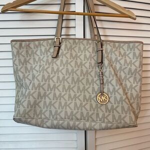 Michael Kors Cream Logo Tote